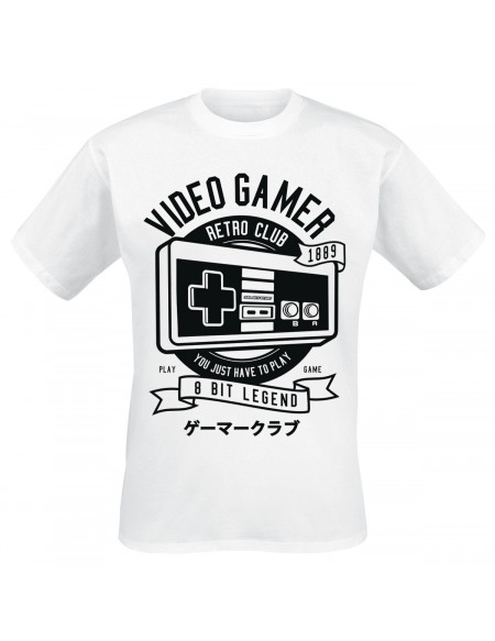 Video Gamer T-shirt blanc