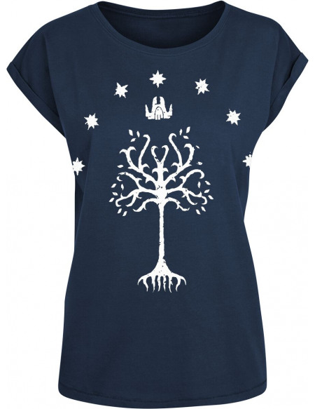 Le Seigneur Des Anneaux Arbre Du Gondor T-shirt Femme bleu foncé