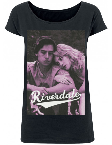 Riverdale Bughead - Betty & Jughead T-shirt Femme noir