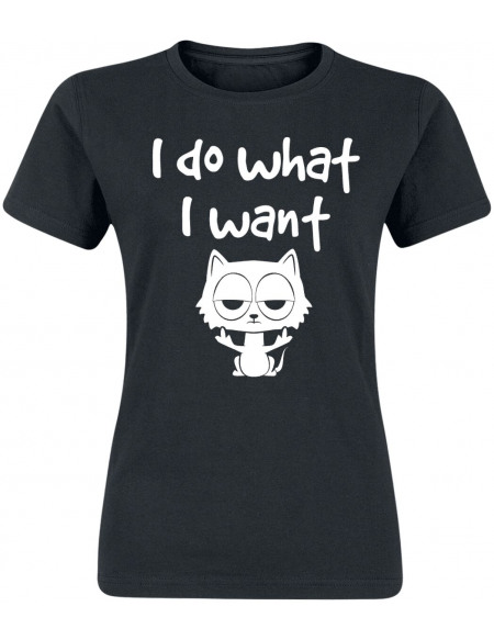 I Do What I Want! T-shirt Femme noir