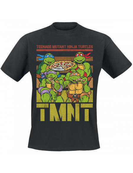 Les Tortues Ninja Pizza Time! T-shirt noir