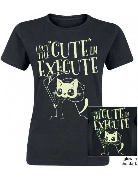 Cute In Execute T-shirt Femme noir