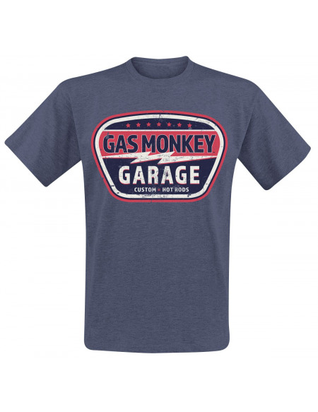 Gas Monkey Garage Vintage Logo T-shirt marine chiné