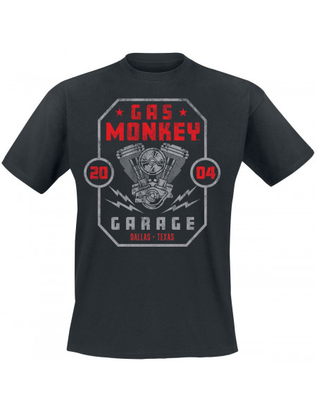 Gas Monkey Garage Twin Engine T-shirt noir