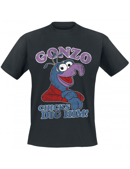 Le Muppet Show Gonzo - Chicks Dig Him! T-shirt noir