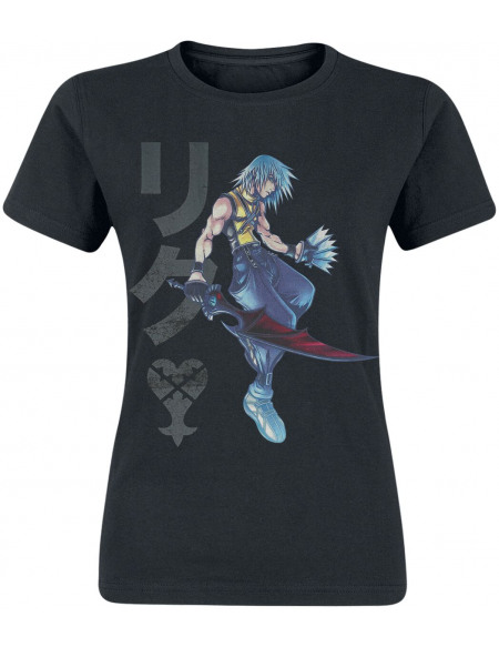 Kingdom Hearts Riku T-shirt Femme noir