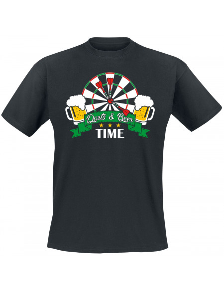 Darts Darts And Beer Time T-shirt noir