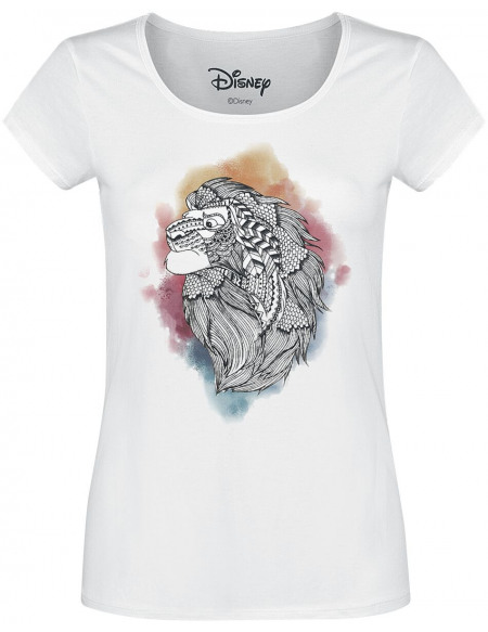 Le Roi Lion Simba - Lion Ink T-shirt Femme blanc