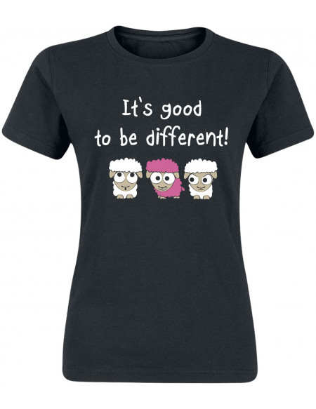 It's good to be different! T-shirt Femme noir