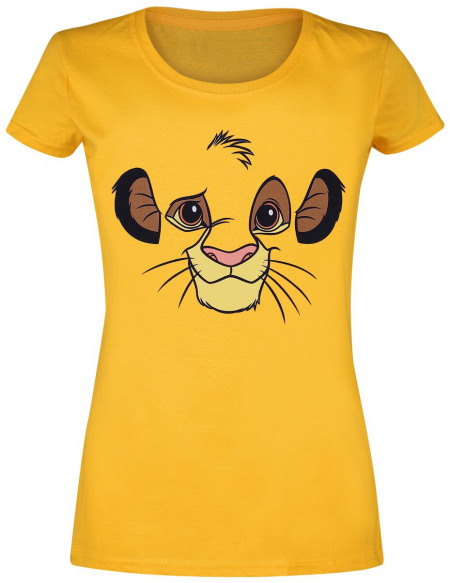 Le Roi Lion Simba T-shirt Femme jaune