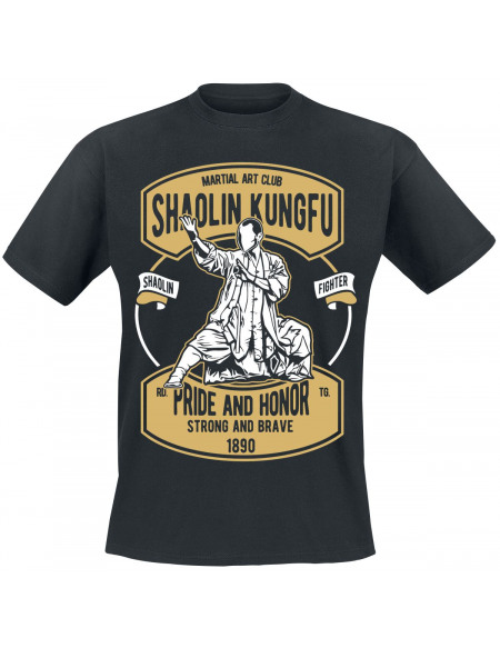 Shaolin Kung Fu T-shirt noir