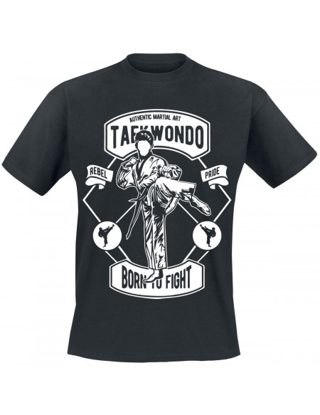 Taekwondo - Born To Fight T-shirt noir