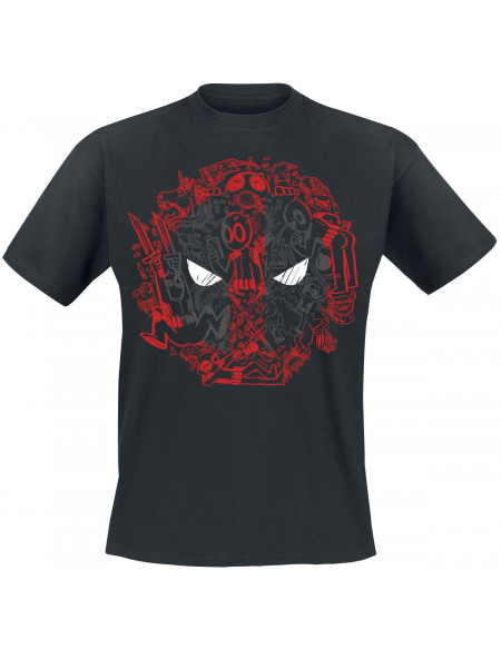 Deadpool Scribble T-shirt noir