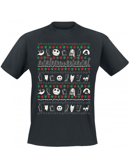 L'Étrange Noël De Monsieur Jack Festive Icons T-shirt noir
