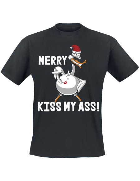Merry Kiss My Ass! T-shirt noir