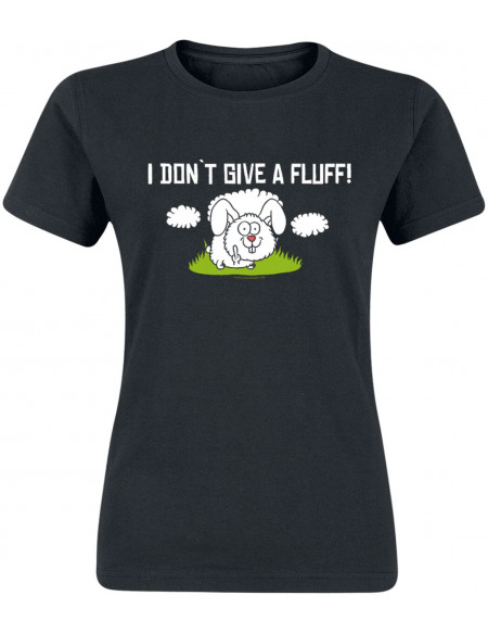 I Don't Give A Fluff! T-shirt Femme noir