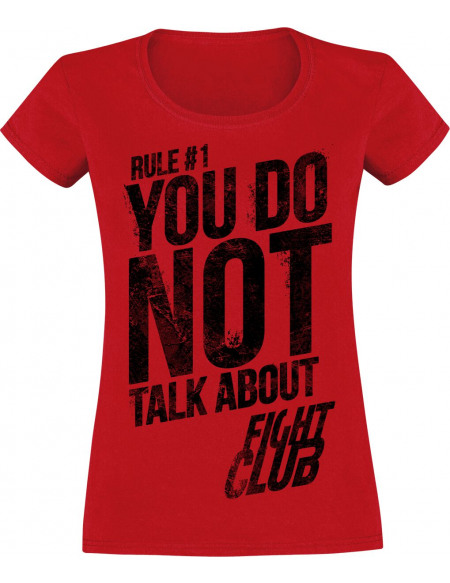 Fight Club Rule No. 1 - Don't Talk About Fight Club T-shirt Femme rouge