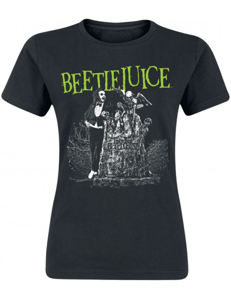 Beetlejuice Pierre Tombale T-shirt Femme noir