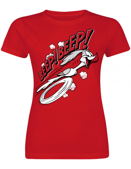 Looney Tunes BEEP BEEP T-shirt Femme rouge