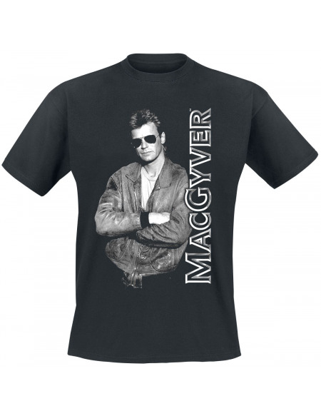 MacGyver Looking Cool! T-shirt noir