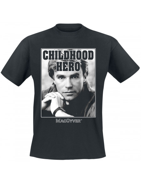 MacGyver Childhood Hero T-shirt noir