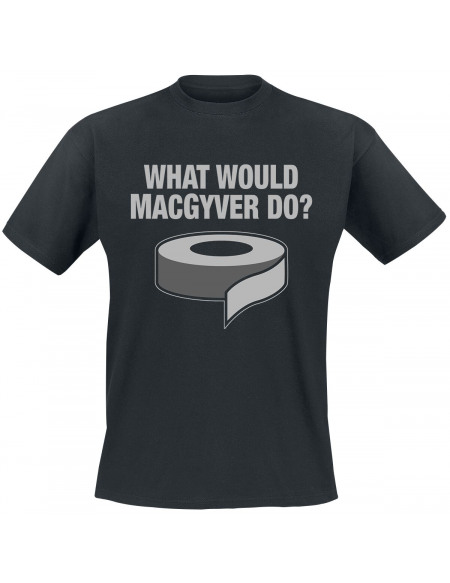 MacGyver What Would MacGyver Do? T-shirt noir
