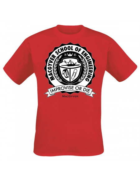 MacGyver School Of Engineering T-shirt rouge
