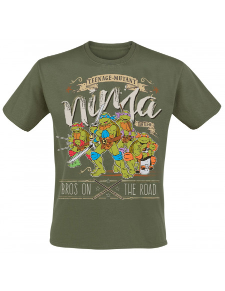 Les Tortues Ninja Bros On The Road T-shirt olive