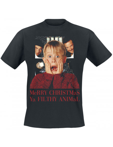 Maman J'Ai Raté L'Avion Merry Christmas Ya Filthy Animal T-shirt noir