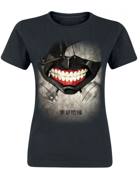 Tokyo Ghoul Masking Smiles T-shirt Femme noir
